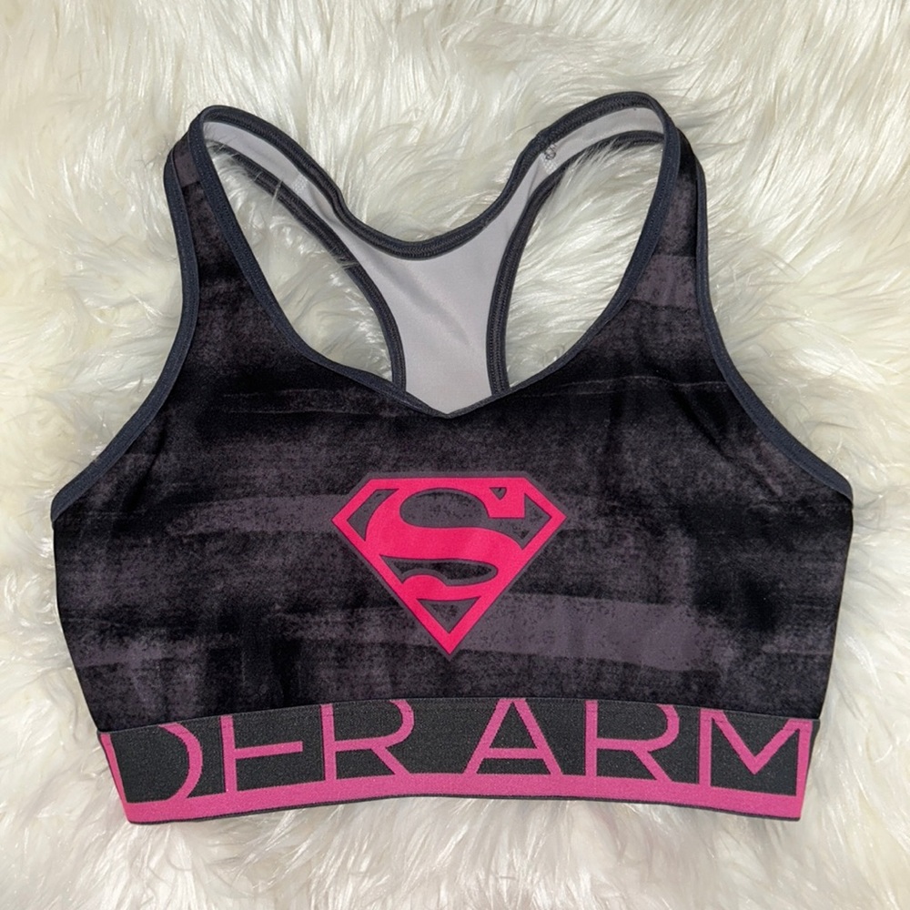 Under Armour Heat Gear Superman Compression Sports Bra